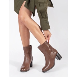 Smeđe kožne ženske gležnjače Sergio Leone smeđa 2