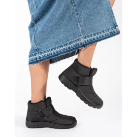 Crne udobne ženske čizme za snijeg crna 2