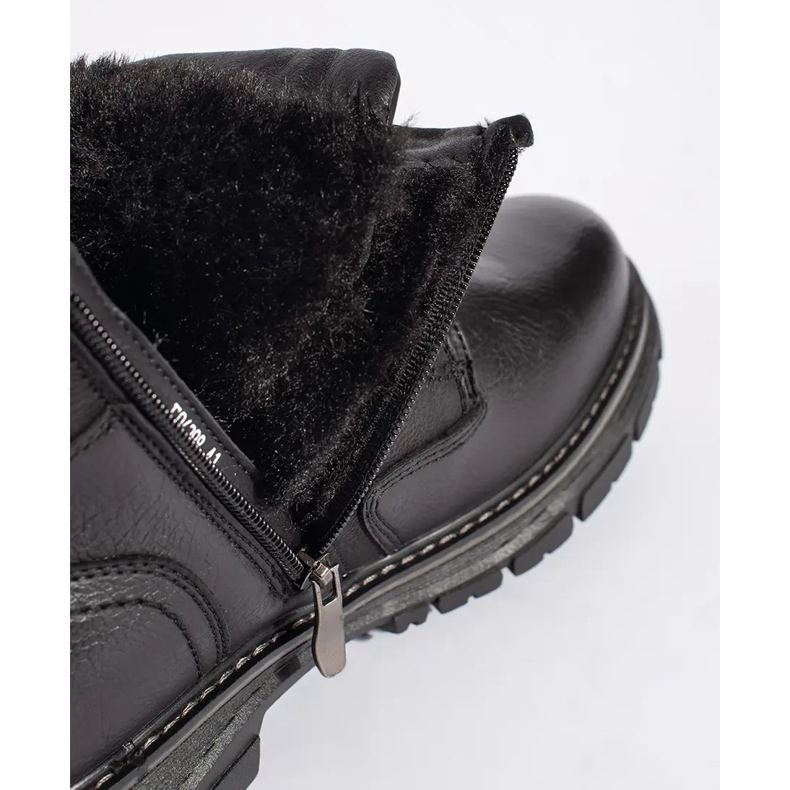 Muške crne izolirane gležnjače na vezanje crna 1