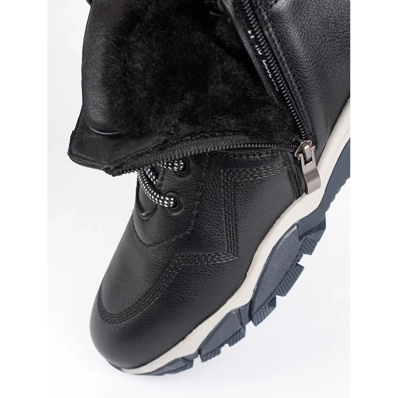 Muške crne izolirane gležnjače na vezanje crna 1