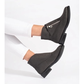 Shelvt Sive ravne gležnjače s patentnim zatvaračem siva 1