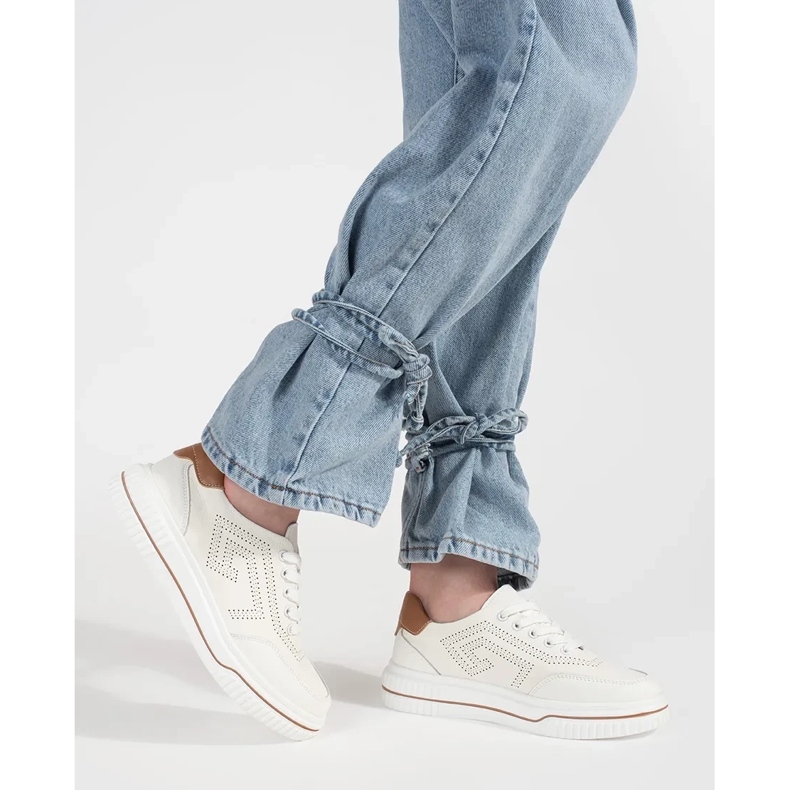 Goodin Bijele kožne tenisice bijela 1