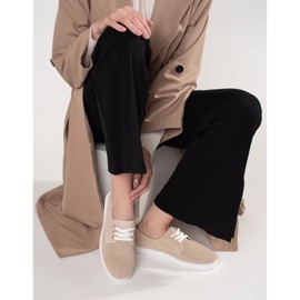 Goodin Bež tenisice na otvorenom izrađene od prirodne kože 1