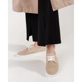 Goodin Bež tenisice na otvorenom izrađene od prirodne kože 2