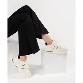 Goodin Kožne sportske cipele na gustom potplatu bijela 1