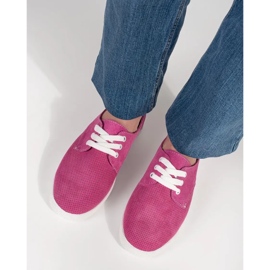 Goodin Ružičaste tenisice na otvorenom izrađene od prirodne kože ružičasta 1