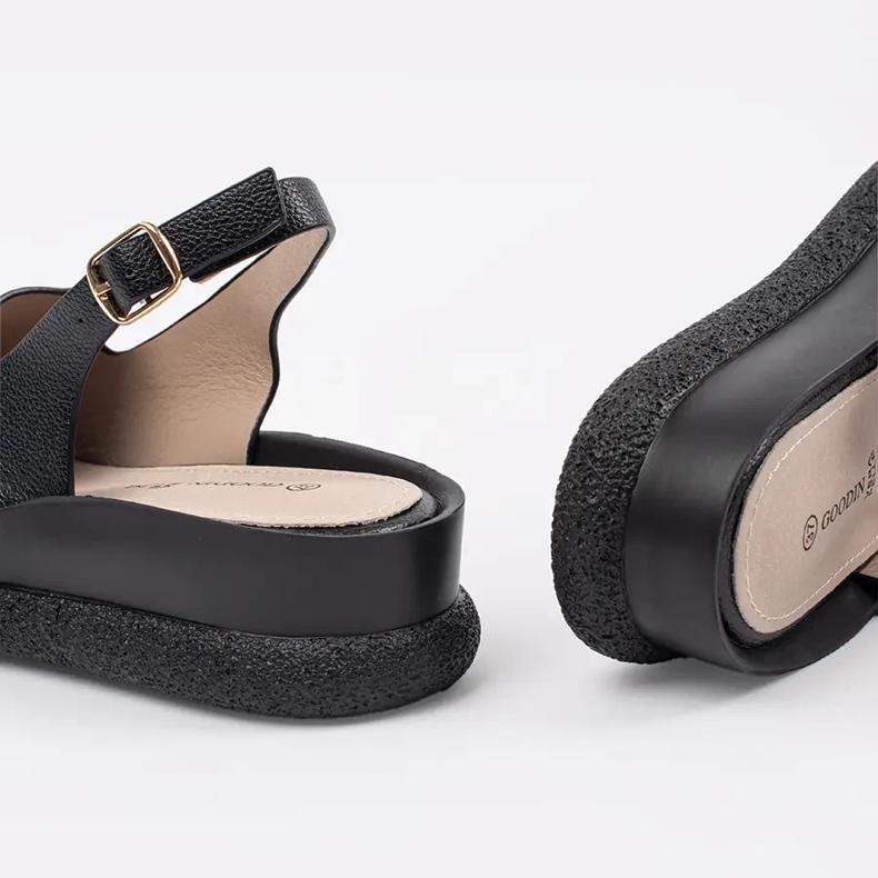 Goodin Crne udobne ženske sandale crno 1