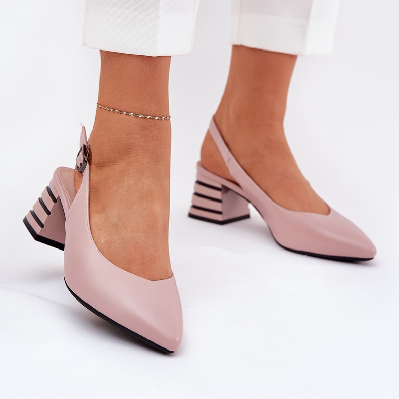 Ženske visoke potpetice s šiljastim nosovima Vinceza 62217 Prljava ružičasta 2