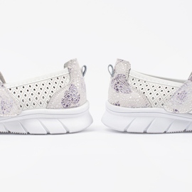 Goodin Bijela otvorena kožna sportska balerina 1