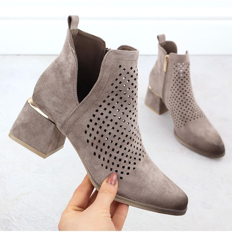 Ženske antilop visoke potpetice Grey Potocki SZ12356 siva 1