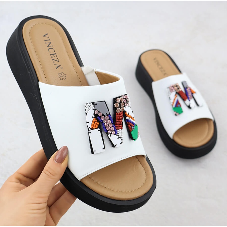 Ženske bijele papuče Vinceza 66623 bijela 1