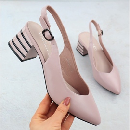 Ženske pumpe na ukrasnoj peti Pink Vinceza 62217 ružičasta 1