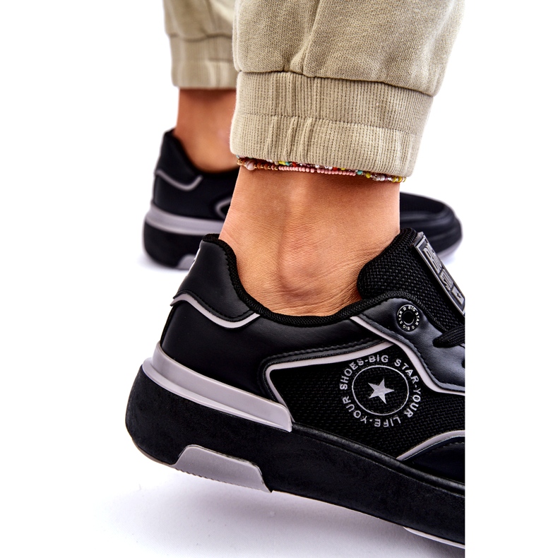 Big Star Ženske velike zvijezde LL2744443 Sportske cipele s crnim udjelom crno 3