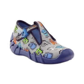 Papuče boys creatures Befado 110p308 siva plava 1