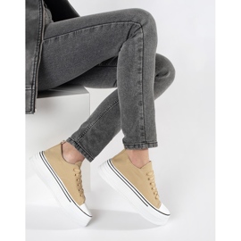 Bež ženske tenisice s debelim potplatom 2