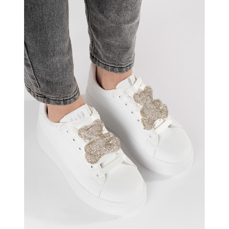 Bijele tenisice na platformi medvjeda bijela 1