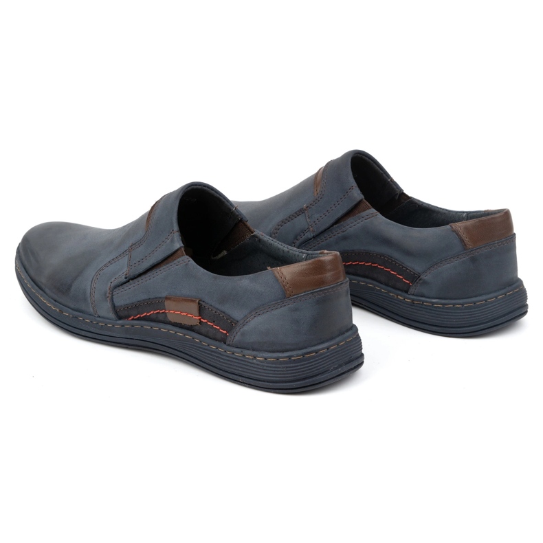 Olivier Muški mokasini kožni 520 tamnoplavi plava 4