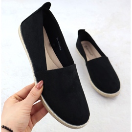 Ženske espadrile kliznule su u antilop crni Potocki PY16332 crna 1