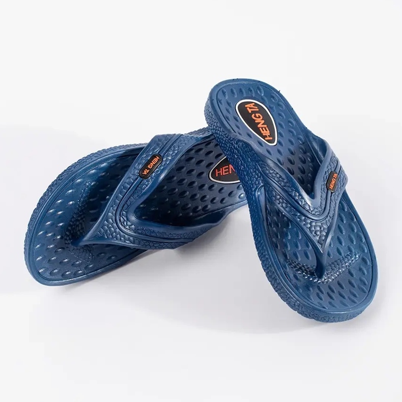 Plavi muški flip -flops plava 2