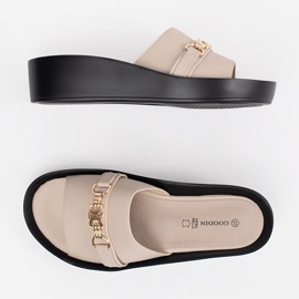 Goodin Bež ženske zaklopke s lancem 2