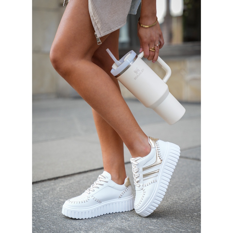 Ženske tenisice na zlatnoj platformi zlatni 2