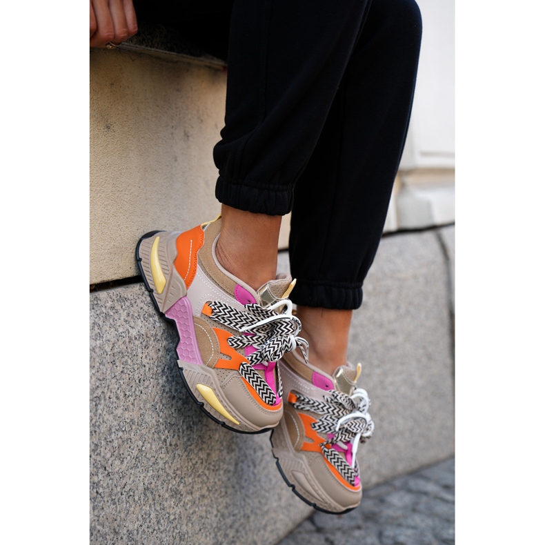 Tenisice ženske sportske cipele s dvostrukim kakijem bež 2