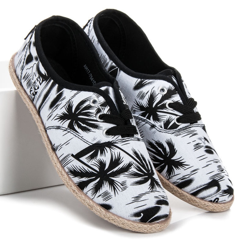 Mckeylor CRNO-BIJELE vezane tenisice bijela crna 1