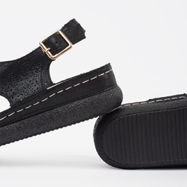 Goodin Crne sandale na laganoj platformi crna 1