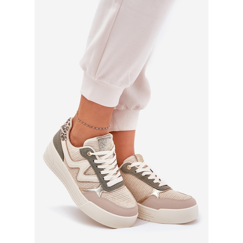 Ženske sportske cipele na platformi leopard leopard zelena 1