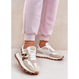 Tenisice sportske cipele ženski bež leopard tisak 2