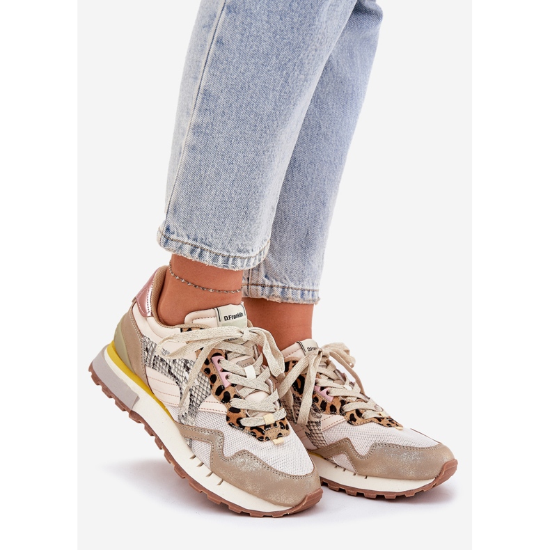 Tenisice ženske sportske cipele D.Franklin dfsh378006 zlato zlatni 1