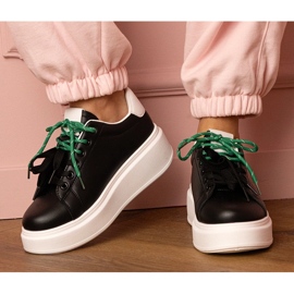 Crne sportske tenisice na platformi crno 1