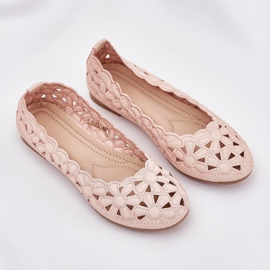 Otvorene dječje balerine s ružičastim sjajem ružičasta 2