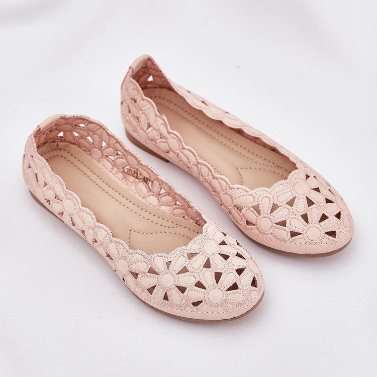 Otvorene dječje balerine s ružičastim sjajem ružičasta 2