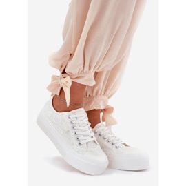 Big Star RR274747 Ženske tenisice čipke bijela 1