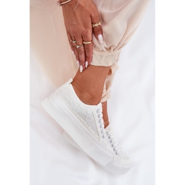 Big Star RR274747 Ženske tenisice čipke bijela 2