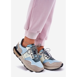 Ženske tenisice za antilop Big Star RR274245 Hi-poljski sustav sivo-plavo plava 1