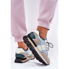 Ženske tenisice za antilop Big Star RR274245 Hi-poljski sustav sivo-plavo plava 2