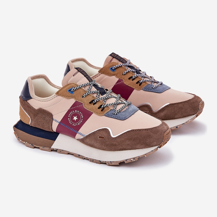 Big Star Muške tenisice od antilop na Velikoj zvijezdi RR174475 Hi-poljski bež sustav 1