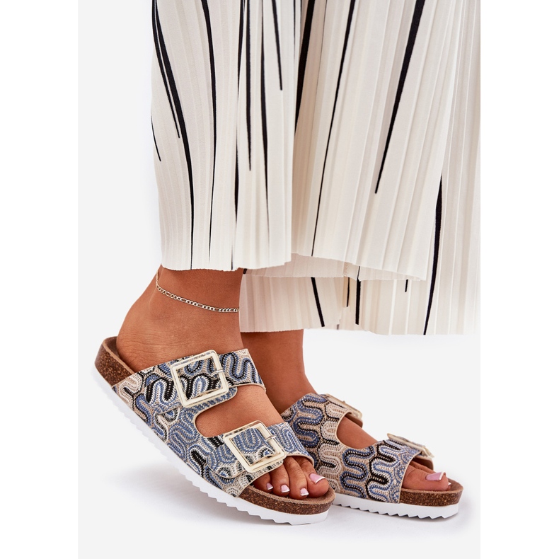 S.Barski Ženski prelepozi s kopčama i sjajem S. Barski RB51-006 bež 1