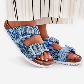 S.Barski Ženski prelepozi s kopčama i sjajem S. Barski RB51-006 Blue plava 1