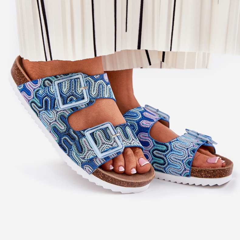 S.Barski Ženski prelepozi s kopčama i sjajem S. Barski RB51-006 Blue plava 1