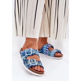 S.Barski Ženski prelepozi s kopčama i sjajem S. Barski RB51-006 Blue plava 2