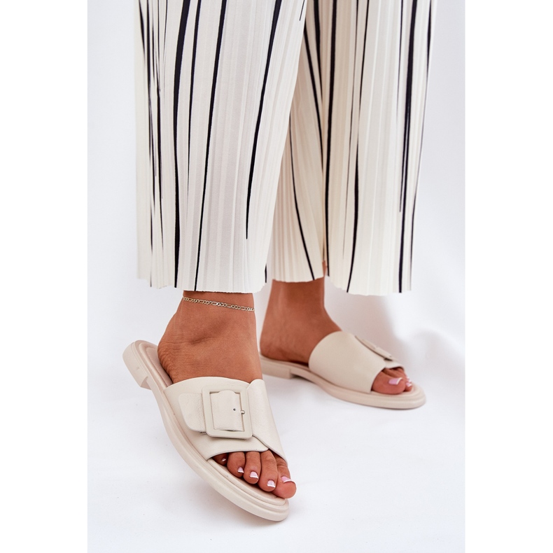 S.Barski Ženska kožna kožna letenja s D&amp;A SJ2302-01 bež kopča 2