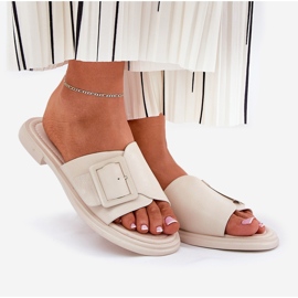 S.Barski Ženska kožna kožna letenja s D&amp;A SJ2302-01 bež kopča 1