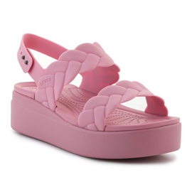 Crocs Brooklyn utkan niski klin 209977-6xx sandalama ružičasta 1