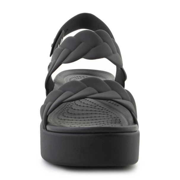 Crocs sandale Brooklyn tkani niski klin 209977-060 crna 2