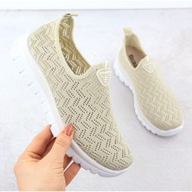 Ženske sportske cipele Openwork Slip on Beige Artiker 56C1016 bež 1