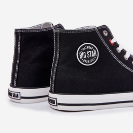 Materijalne muške tenisice Big Star NN174304 Hi-Poly System Crni sustav crna 2