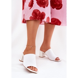 Ženske papuče s visokim slovima bijela 2